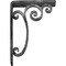Ekena Millwork Avery Wrought Iron Bracket, (Single center brace), Antiqued Silver 1 1/2"W x 5 1/2"D x 8"H BKTM01X05X08SAVASV - alternate 7